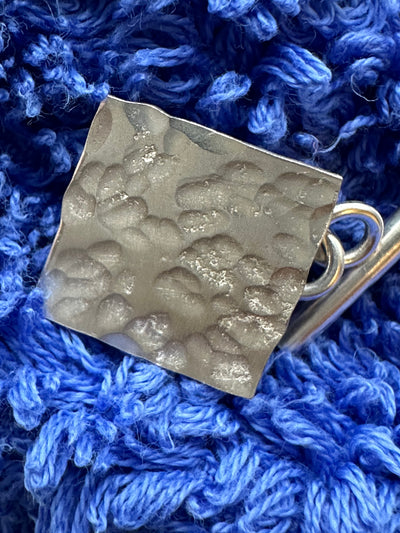Silver square cufflinks (1.6 cm)