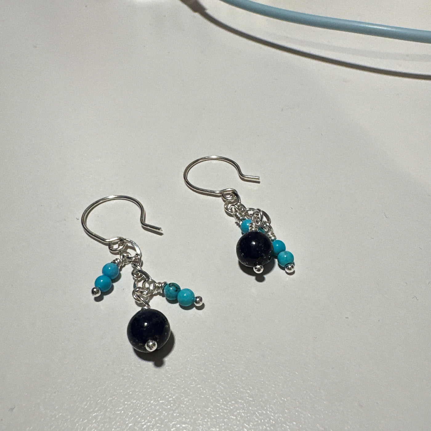 Tourquoise and lapislazzuli earrings