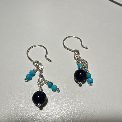 Tourquoise and lapislazzuli earrings