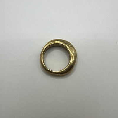 Brass ring casted from lost wax