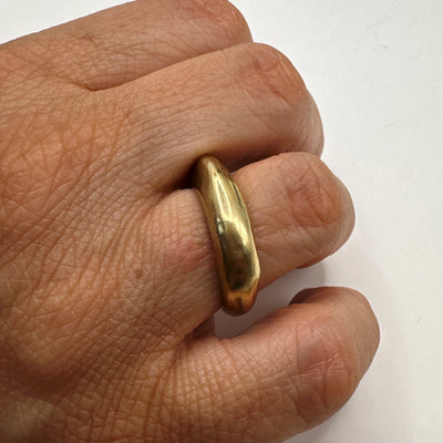 Brass ring casted from lost wax