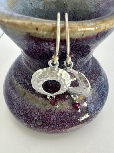 Small zama creole with grenate earrings
