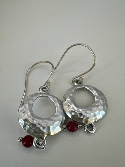 Small zama creole with grenate earrings