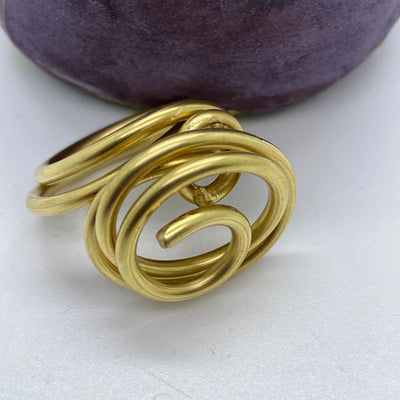 Brass ring n.9 size J