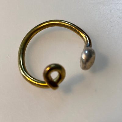 Brass and silver adjustable ring. Size 7 US 
