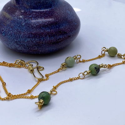 Yelllow/green turquoise necklace