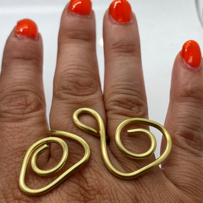 Brass ring n.14 size L