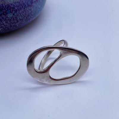 Silver ring 2 windows size R