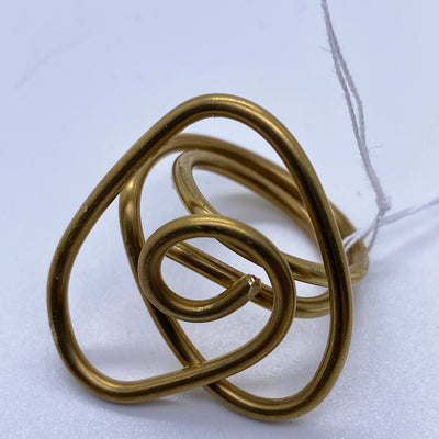 Brass ring n.6 size 6