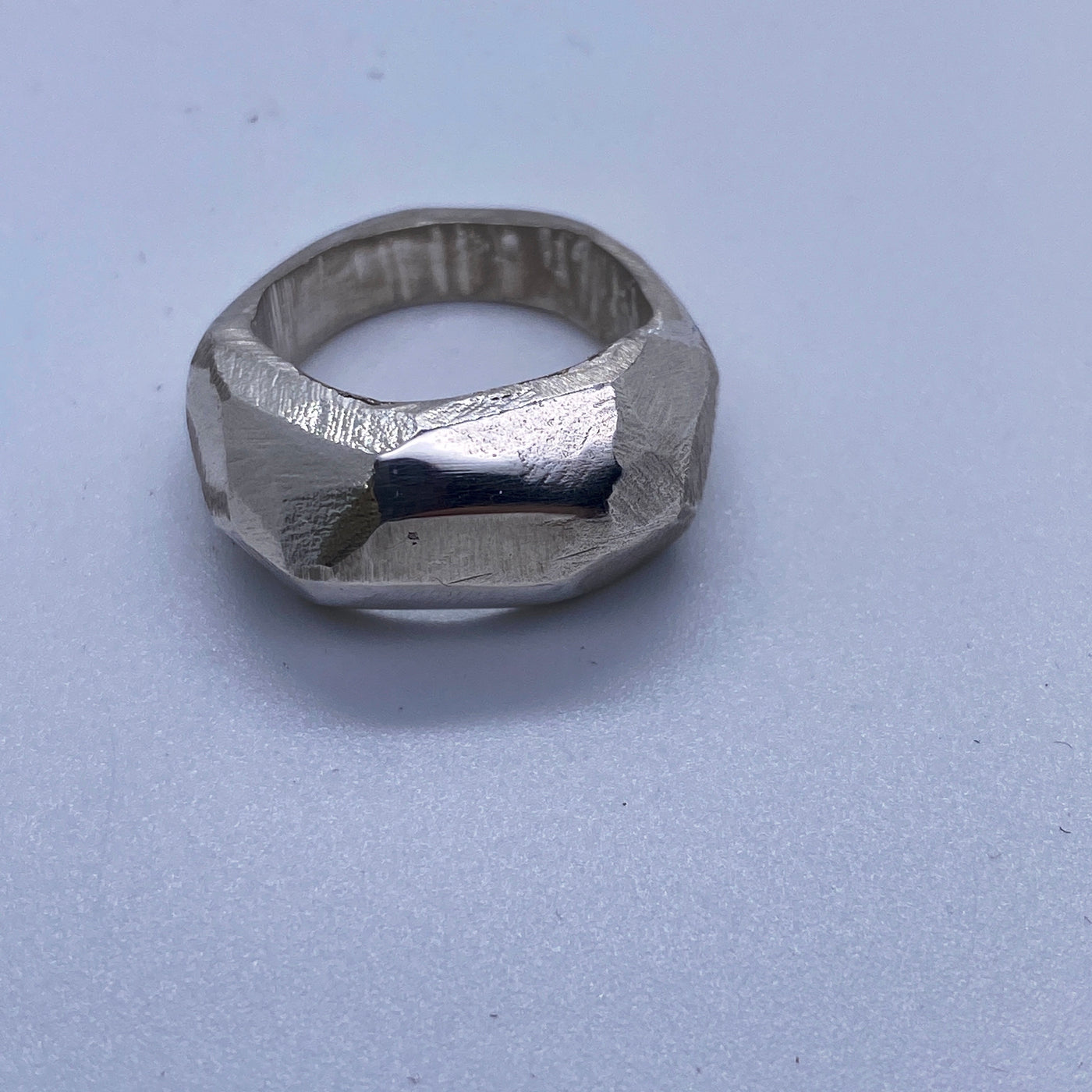 Silver multiphaces ring size 5 (49)
