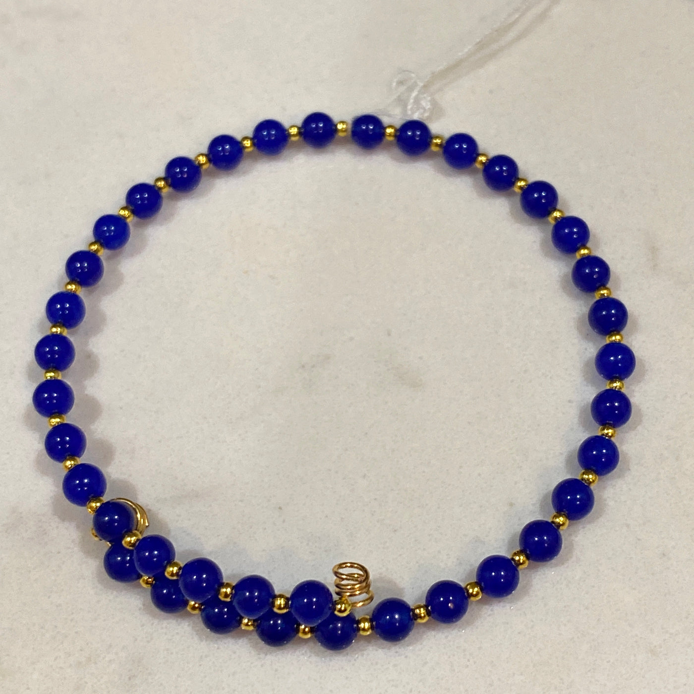 Bracelet in blue agate