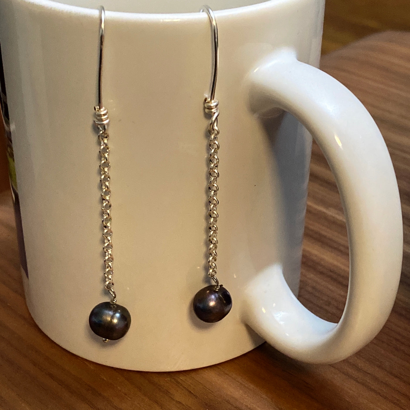 Potato raven pearls 16’’ and silver