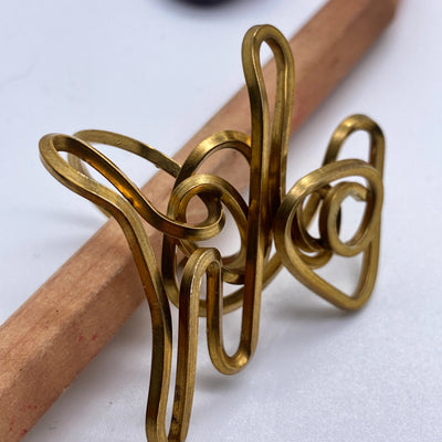 Sculpture brass ring n.1 Size P