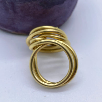 Brass ring n.9 size J