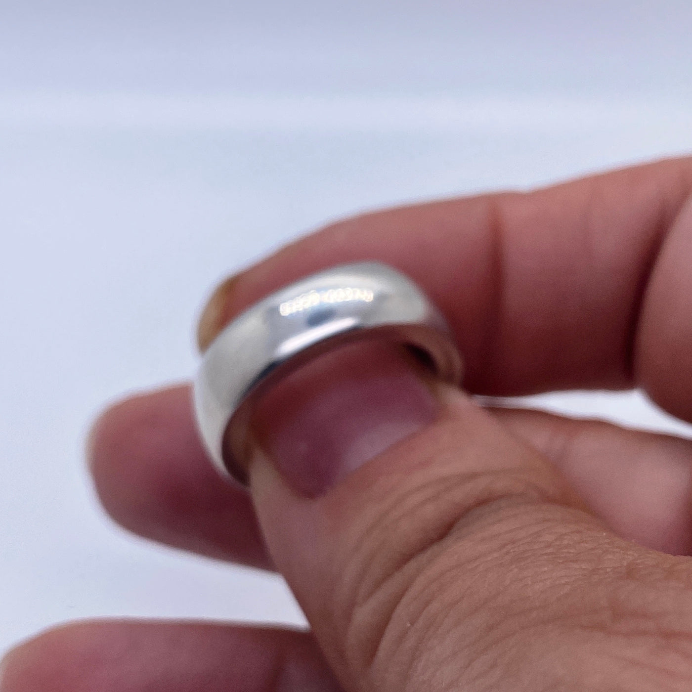 Round organic silver ring