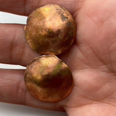 Round bronze brass studs 2.2 cm "shield"