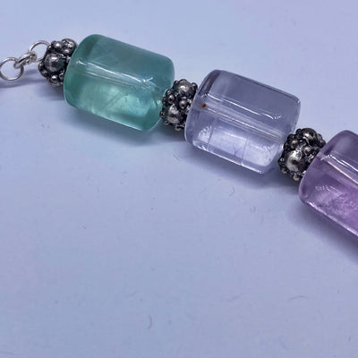 Fluorite tubes necklace